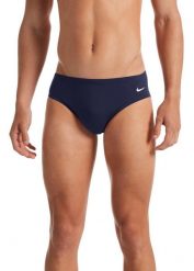 Slipy kąpielowe męskie Nike Hydrastrong Solid Brief. Niebieskie kąpielówki męskie Nike, m, bez wzorów, z poliesteru, na fitness i siłownię. Za 163.85 zł.
