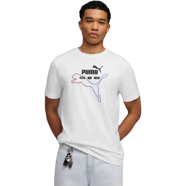 Męskie T-shirt Puma Ess Logo Lab Summer Tee. Białe t-shirty męskie Puma, m, bez wzorów, z bawełny, bez kołnierzyka. Za 190.00 zł.