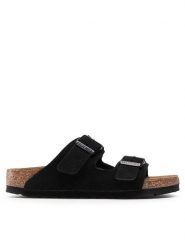 Birkenstock Klapki Arizona Bs 0951323 Czarny. Czarne klapki damskie Birkenstock, bez wzorów, ze skóry, bez obcasa. Za 529.99 zł.