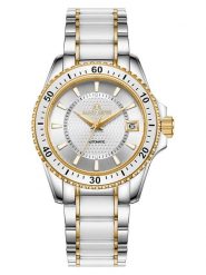 ALAIN ASTER Zegarek kwarcowy w kolorze srebrno-złoto-białym rozmiar: onesize. Szare, analogowe zegarki damskie ALAIN ASTER, ze stali. Za 1,130.99 zł.