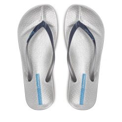 Japonki Ipanema. Niebieskie klapki damskie Ipanema, bez wzorów, bez obcasa. Za 69.99 zł.