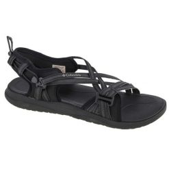 Sandały Columbia Sandal W 1889551010 czarne. Czarne sandały damskie bez wzorów, z gumy, bez obcasa. W wyprzedaży za 359.42 zł.