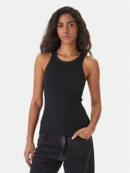 BOSS Top C_Eplie 50553479 Czarny Slim Fit. Czarne topy damskie Boss, s, bez wzorów, z bawełny, bez ramiączek. Za 279.99 zł.