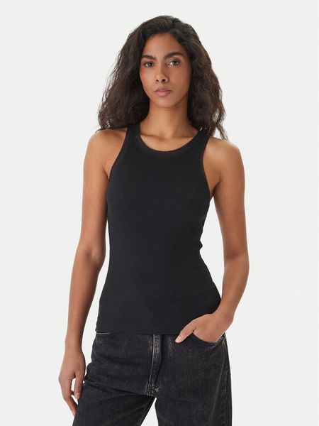 BOSS Top C_Eplie 50553479 Czarny Slim Fit. Czarne topy damskie Boss, s, bez wzorów, z bawełny, bez ramiączek. Za 279.99 zł.