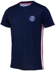 Koszulka piłkarska dla dorosłych Paris Saint-Germain. Niebieskie t-shirty sportowe męskie PSG, l, z materiału, bez ramiączek, do piłki nożnej. Za 129.99 zł.