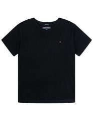 Tommy Hilfiger T-Shirt Boys Basic KB0KB04142 Czarny Regular Fit. Czarne t-shirty chłopięce Tommy Hilfiger, bez wzorów, z bawełny, bez ramiączek. Za 79.99 zł.