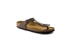 Japonki damskie Birkenstock 043751. Brązowe klapki damskie Birkenstock, z aplikacjami, z jeansu, bez obcasa. Za 674.00 zł.