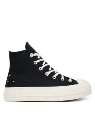 Converse Trampki Chuck Taylor All Star Lift Platform Beads A17787C Czarny. Czarne trampki i tenisówki damskie Converse, bez wzorów, z materiału. Za 449.99 zł.