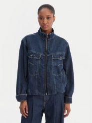 G-Star Raw Kurtka jeansowa Rib Trucker D28586-D536 Niebieski Regular Fit. Niebieskie kurtki damskie G-Star Raw, xl, bez wzorów, z bawełny, bez kaptura. Za 699.99 zł.