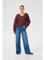 Kaffe Sweter w kolorze czerwonym rozmiar: XXL. Czerwone swetry klasyczne damskie Kaffe, xxl, bez kołnierzyka. Za 165.71 zł.