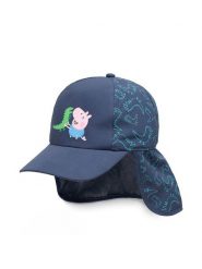 Peppa Pig Czapka z daszkiem ACCCS_SS23_186PP Granatowy. Niebieskie czapki dziecięce peppa pig, bez wzorów, z materiału. Za 33.99 zł.