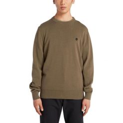 Sweter Męski Timberland LS Williams River Cotton YD Crew Regular. Zielone swetry męskie Timberland, m, bez wzorów, bez kołnierzyka. Za 393.30 zł.