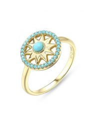 Les Favorites Pozłacany pierścionek z kamieniem ozdobnym rozmiar: 52. Żółte pierścionki damskie Les Favorites, pozłacane. Za 86.99 zł.