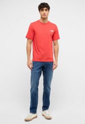 Męskie Spodnie Jeansowe Mustang Style Oregon Slim Denim Blue 1017435 5000 603. Niebieskie spodnie materiałowe męskie Mustang, bez wzorów, z denimu. Za 189.99 zł.