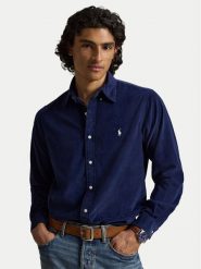 Polo Ralph Lauren Koszula 710853123506 Granatowy Custom Fit. Niebieskie koszule męskie Polo Ralph Lauren, m, bez wzorów, z bawełny, bez kołnierzyka, bez ramiączek. Za 819.99 zł.