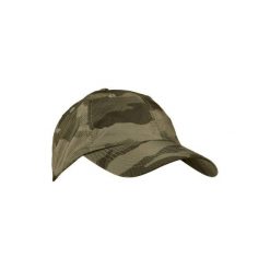 Czapka myśliwska z daszkiem camo light. Brązowe czapki męskie SOLOGNAC, bez wzorów, z materiału, sportowe. Za 19.99 zł.