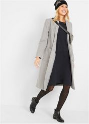 Sukienka bombka z dżerseju. Czarne sukienki damskie bonprix, bez wzorów, z dżerseju, bez kołnierzyka, bez ramiączek, bombki. Za 109.99 zł.