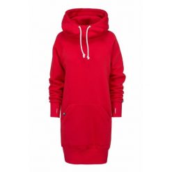 Bluza sportowa z kapturem damska DEEP TRIP Luzak. Czerwone bluzy sportowe damskie DEEP TRIP, l, bez wzorów, z bawełny, bez ramiączek, długie, z kapturem. Za 369.00 zł.