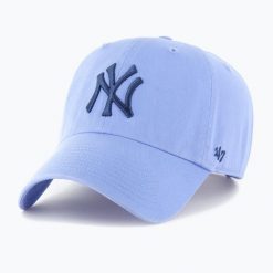 Czapka z daszkiem 47 Brand MLB New York Yankees CLEAN UP. Niebieskie czapki męskie 47 Brand, bez wzorów. Za 94.99 zł.
