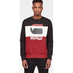 G-Star Raw - Bluza. Czerwone bluzy bez kaptura męskie G-Star Raw, m, z bawełny. W wyprzedaży za 219.90 zł.