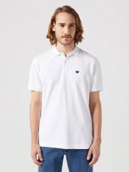 Wrangler Koszulka polo w kolorze białym rozmiar: XXL. Białe koszulki polo męskie Wrangler, xxl, bez wzorów, z bawełny, bez ramiączek. Za 86.99 zł.
