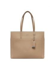 Calvin Klein Torebka Ck Must Medium Shopper W/Pocket K60K613019 Beżowy. Brązowe shopper bag damskie CALVIN KLEIN, bez wzorów, ze skóry, bez dodatków. Za 439.99 zł.