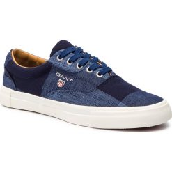 Tenisówki GANT - Hero 18638385 Marine Check G654. Niebieskie trampki i tenisówki męskie Gant, bez wzorów, z gumy, bez zapięcia. W wyprzedaży za 209.00 zł.