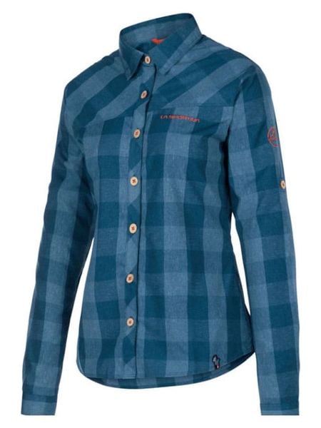 LA SPORTIVA Koszula funkcyjna "Andes" w kolorze niebieskim rozmiar: XS. Niebieskie koszule damskie La Sportiva, xs, bez wzorów, bez kołnierzyka, bez ramiączek. Za 217.53 zł.