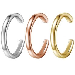 Glanzstücke München Srebrne klamry na ucho srebro wysokiej próby srebrny/żółte złoto/ Kolczyki 1 ct Damski. Szare kolczyki damskie Glanzstücke München, srebrne. Za 199.99 zł.