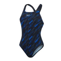 Damski kostium kąpielowy 1-częściowy Speedo Hyper Boom Allover Medalist. Czarne stroje jednoczęściowe damskie Speedo, bez wzorów. Za 232.89 zł.