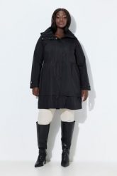 Damskie Płaszcz z sympateksu wodoodporny stójka kieszenie zapinane na zamek. Czarne płaszcze damskie Ulla Popken, plus size, bez wzorów, z materiału, plus size. Za 1,399.99 zł.