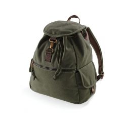 Plecak z płótna Quadra Vintage. Zielone plecaki damskie QUADRA, bez wzorów, eleganckie. Za 152.55 zł.