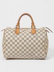 Louis Vuitton Torebka "Speedy 30" w kolorze biało-szarym - 30 x 21 x 18 cm rozmiar: onesize. Białe torebki klasyczne damskie Louis Vuitton, w ażurowe wzory, z materiału, bez dodatków. Za 4,045.99 zł.