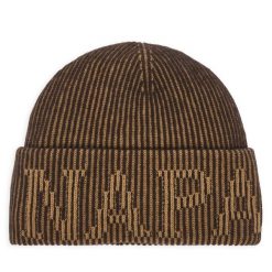 Czapka Napapijri. Brązowe czapki męskie Napapijri, na zimę, bez wzorów. Za 329.99 zł.