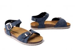 DR. BRINKMANN 710211-05 blau, sandały damskie. Niebieskie sandały damskie Dr. Brinkmann, bez wzorów, bez obcasa. Za 175.92 zł.