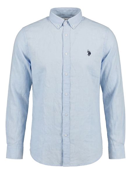 U.S. Polo Assn. Koszula w kolorze błękitnym rozmiar: S. Niebieskie koszule męskie U.S. Polo Assn., s, bez wzorów, bez kołnierzyka, bez ramiączek. Za 149.95 zł.