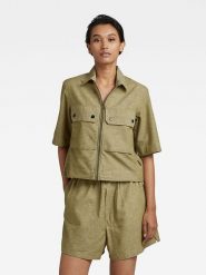 G-Star Bluzka w kolorze khaki rozmiar: M. Brązowe bluzki damskie G-Star, m, bez wzorów, retro, bez kołnierzyka, bez ramiączek. Za 118.56 zł.