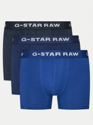 G-Star Raw Komplet 3 par bokserek D23773-D516 Niebieski. Niebieskie bokserki męskie G-Star Raw, bez wzorów, z bawełny. Za 129.99 zł.