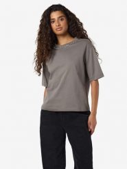 Noisy may Koszulka w kolorze szarym rozmiar: XS. Szare bluzki damskie Noisy may, xs, bez wzorów, z bawełny, bez kołnierzyka. Za 56.79 zł.