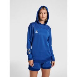 Damska bluza z kapturem Hummel hmlLEAD poly. Niebieskie bluzy sportowe damskie HUMMEL, na wiosnę, xl, z materiału. Za 224.25 zł.