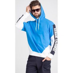 BLUZA Armani Exchange. Niebieskie bluzy z kapturem męskie Armani Exchange, l, z bawełny. Za 305.40 zł.