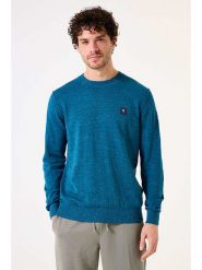 Garcia Sweter w kolorze niebieskim rozmiar: S. Niebieskie swetry męskie Garcia, s, bez wzorów, z bawełny, bez kołnierzyka. Za 152.99 zł.