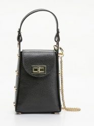 Maison héritage PARIS Skórzana torebka "Vera" w kolorze czarnym na telefon - 12 x 17 x 5 cm rozmiar: onesize. Czarne torebki klasyczne damskie maison héritage PARIS, bez wzorów, z materiału, bez dodatków. Za 208.99 zł.