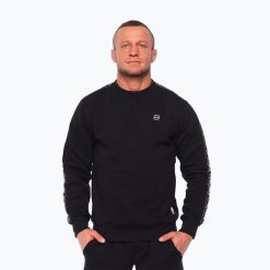 Bluza męska Octagon Stripe. Czarne bluzy bez kaptura męskie OCTAGON, l, z bawełny. Za 189.99 zł.