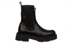 Botki Bayla-161 188 1302 01 01 Black 161632, Czarny, Skóra naturalna - 37. Czarne botki damskie Bayla, na zimę, z gumy, eleganckie, z okrągłym noskiem, za kostkę, bez obcasa, bez zapięcia. W wyprzedaży za 269.10 zł.