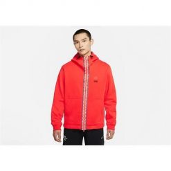Bluza sportowa męska Nike Kyrie Irving. Czerwone bluzy sportowe męskie Nike, bez wzorów, sportowe, bez kołnierzyka, bez ramiączek. Za 588.00 zł.