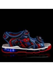 Geox Sandały J Sandal Android Boy J350QA014CEC4226 D Granatowy. Niebieskie sandały chłopięce Geox, z materiału, bez zapięcia. Za 219.99 zł.