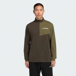 Koszulka Terrex Multi Climacool 1/2 Zip Long Sleeve. Zielone koszulki męskie z długim rękawem Adidas. Za 259.00 zł.