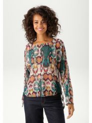 Aniston Bluzka w kolorze beżowo-morskim rozmiar: 36. Brązowe bluzki damskie Aniston, bez wzorów, bez kołnierzyka, bez ramiączek. Za 56.99 zł.