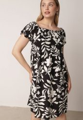 Czarna Wiskozowa Sukienka Hiszpanka w Kwiatowy Wzór Berinira. Czarne sukienki damskie Born2be, na co dzień, na lato, uniwersalny, bez wzorów, z wiskozy, casualowe, bez kołnierzyka, bez ramiączek, proste. Za 59.99 zł.